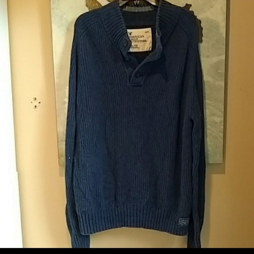 American Eagle Navy Blue Knit Pullover Size 2x